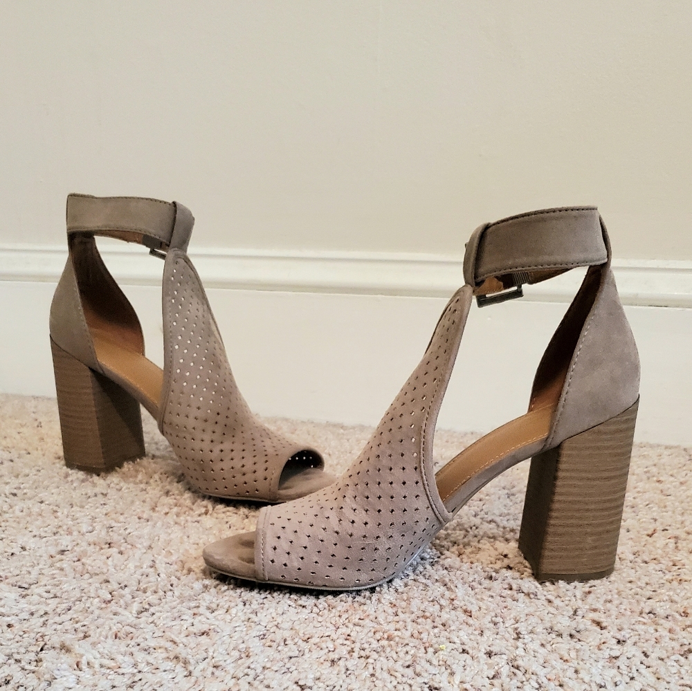 Peep-Toe Block Heels